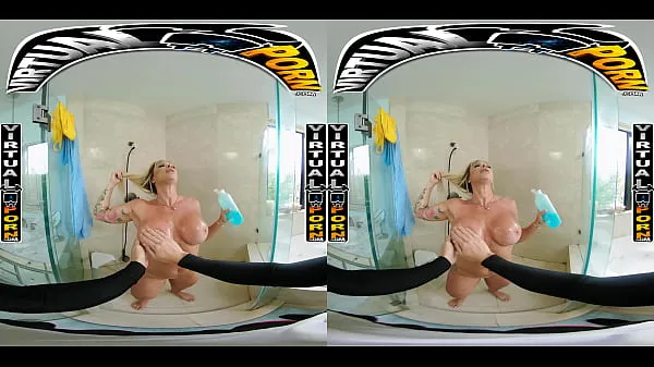 New Busty Blonde MILF Robbin Banx Seduces Step Son In Shower power Tube